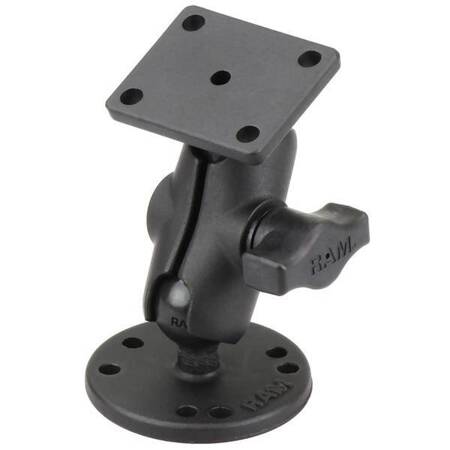 RAM® Drill-Down Double Ball Mount with Rectangle AMPS Plate