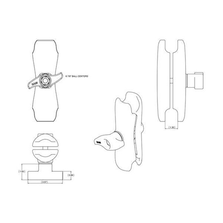 Rameno RAM® s dvojitou objímkou - velikost D střední