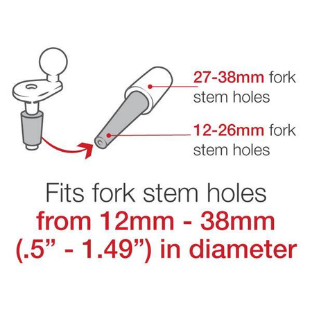 RAM® sestava - univerzální držák Finger-Grip™ se středním ramenem a základnou na vidlici