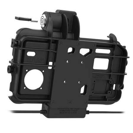 Nízkoprofilový uzamykatelný napájecí dok RAM® + duální dok USB pro Tab Active3