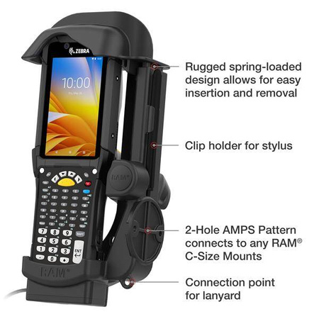 Napájený dok RAM® pro Zebra MC9300 - vyhřívané kolíky