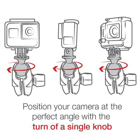 RAM® sestava - základna na vidlici se středním ramenem a zákl.pro uchycení kamery GoPro®