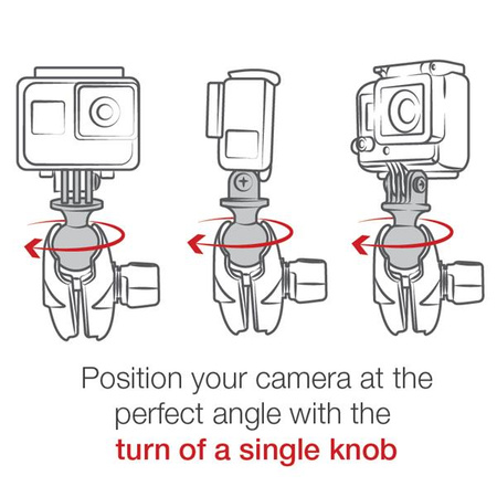 Držák RAM® Twist-Lock™ s přísavkou a adaptérem pro akční kameru - krátký