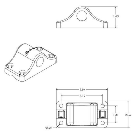 RAM ROD® Přepážka Spline Post Base