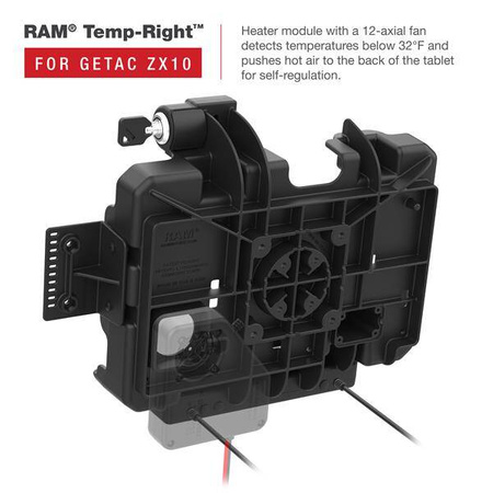 Dokovací stanice RAM® s uzamykatelným napájením + duální USB pro Getac ZX10
