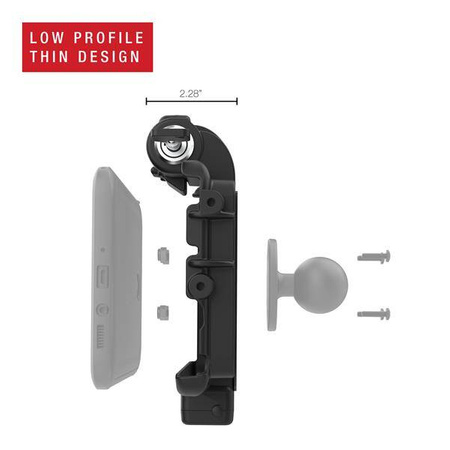 Nízkoprofilový uzamykatelný napájecí dok RAM® + duální dok USB pro Tab Active3