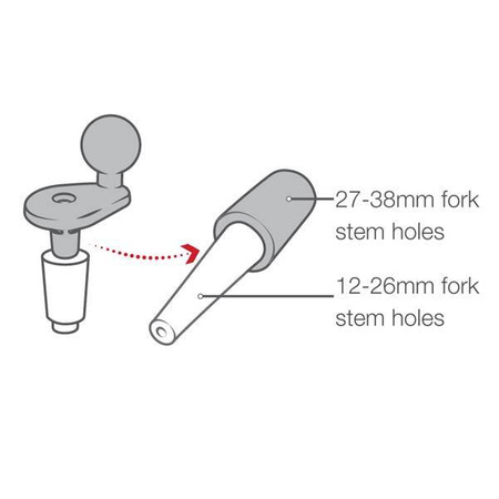 Držák telefonu RAM® X-Grip® se základnou Vibe-Safe™ a vidlicovou tyčí - krátký