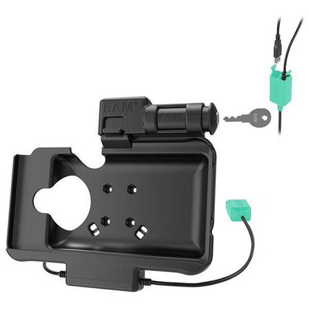 Napájecí dokovací stanice RAM® s uzamykáním pomocí kláves + duální USB pro Samsung Tab Active5 a 3