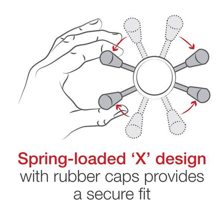 Držák telefonu RAM® X-Grip® se základnou Vibe-Safe™ a vidlicovou tyčí - krátký