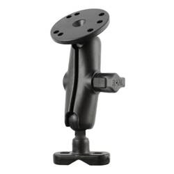 RAM® U-bolt s dvojitým kulovým držákem na řídítka s kulatou deskou a bez hardwaru