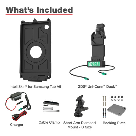 GDS® Uni-Conn™ Klein VALOR PTT Vehicle Bundle pro Samsung Tab A9