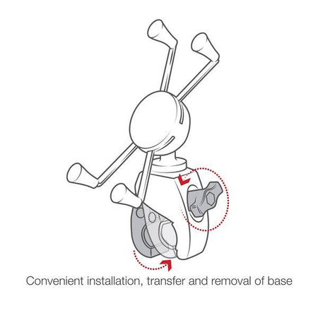 RAM® sestava - velký držák X-Grip® se základnou Tough-Claw™ na průměry 0,625 " až 1,14"
