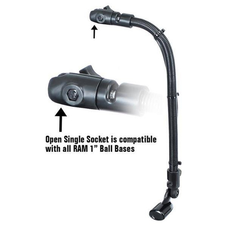 RAM® základna s nástrčným ramenem a 18" tyčí ukončená ramenem pro kulovým kloub 1"