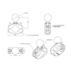 RAM® Rail Clamp Ball Base pro 1,25" - 1,875" kolejnice - velikost C