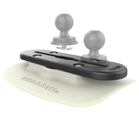 RAM® samolepící šedá základna Bond-A-Base™ 7" x 5,375" s upevňovací lištou