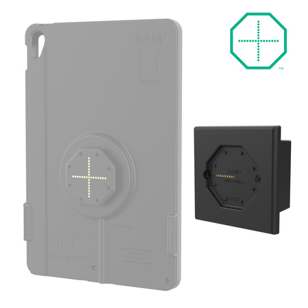 Nízkoprofilový nástěnný dok GDS® Uni-Conn™ s napájením a PoE (evropské zásuvky)