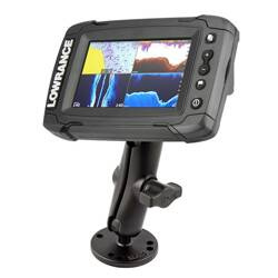 RAM® sestava - držák pro Lowrance Elite-4 & Mark-4 se střed.ram. a kulatou základnou s kul.kloub 1"