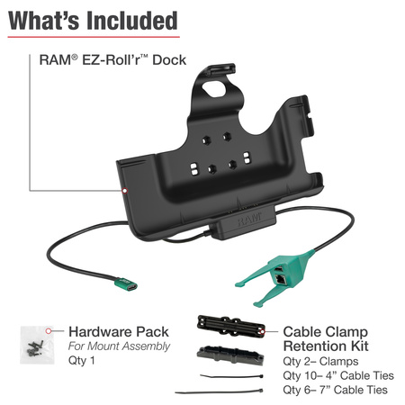 Napájecí dokovací stanice RAM® USB-C + USB-A a RJ45 Data pro Tab Active5 Pro a 4 Pro