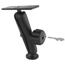 RAM® sestava - obdelníková základna 6,25" x 2" s dlouhým zamykatelným ramenem a kulatou zákl. 2,5"