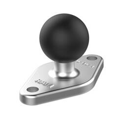 RAM® základna chromová tvaru diamantu 2,43" x 1,31 " s kulovým kloubem 1"