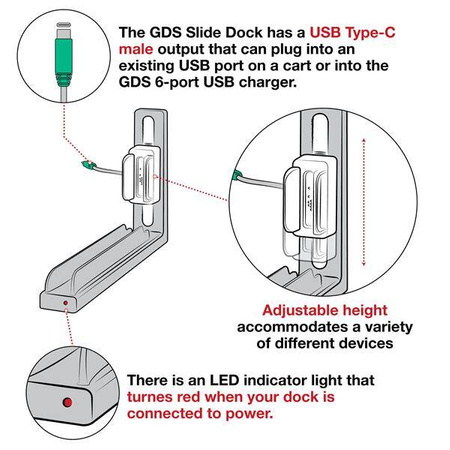 GDS® Slide Dock™ s napájením a základnou pro vrtání