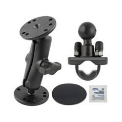 RAM® Double Ball Mount s vrtačkou, U-šroubem a lepicí základnou