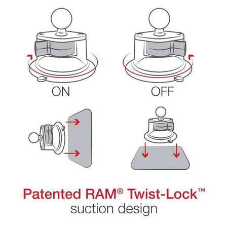 RAM® Twist-Lock™ přísavný držák pro pouzdra na telefony OtterBox uniVERSE