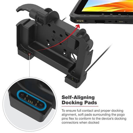 RAM ® Power + Dual USB Locking Dock pro Zebra ET6x
